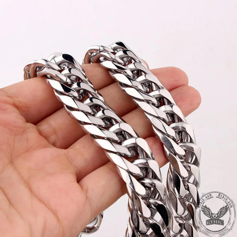 Heavy Men’s Stainless Steel Cuban Link Chain Necklace sold by GTHIC product image thumbnail 3