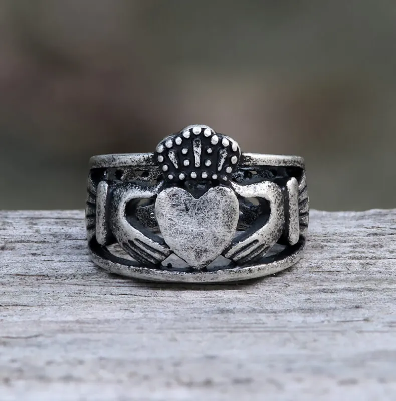 Irish Claddagh Stainless Steel Wedding Ring sold by GTHIC