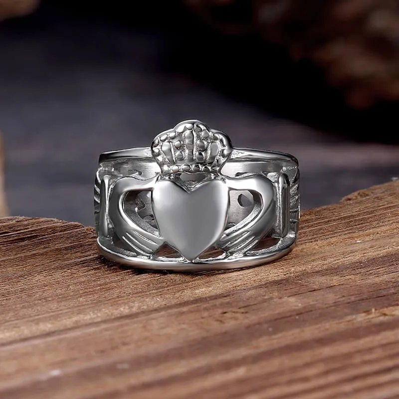 Irish Claddagh Stainless Steel Wedding Ring sold by GTHIC product image thumbnail 4