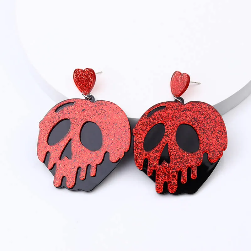 Halloween Skull Design Acrylic Earrings sold by GTHIC