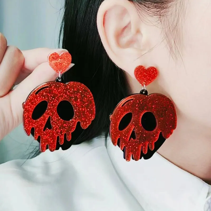 Halloween Skull Design Acrylic Earrings sold by GTHIC product image thumbnail 2