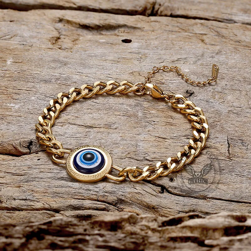 Gold Evil Eye Stainless Steel Bracelet sold by GTHIC product image thumbnail 5