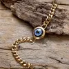 Gold Evil Eye Stainless Steel Bracelet sold by GTHIC