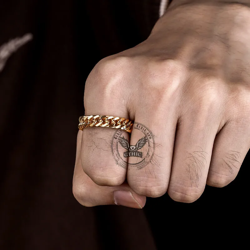 Minimalist Double Weave Chain Stainless Steel Ring sold by GTHIC product image thumbnail 5