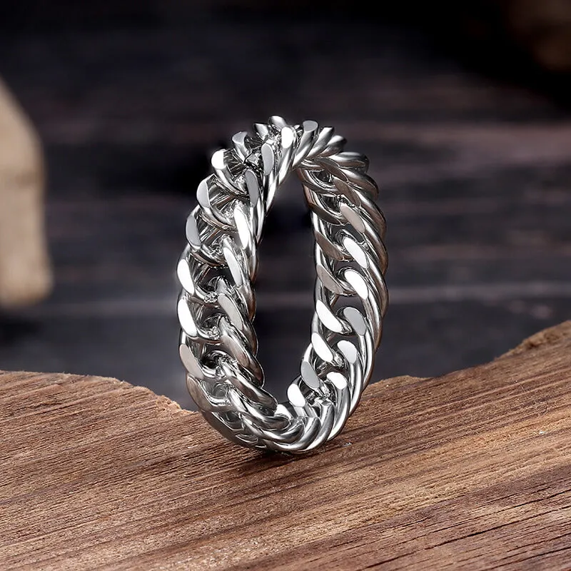 Minimalist Double Weave Chain Stainless Steel Ring sold by GTHIC product image thumbnail 3