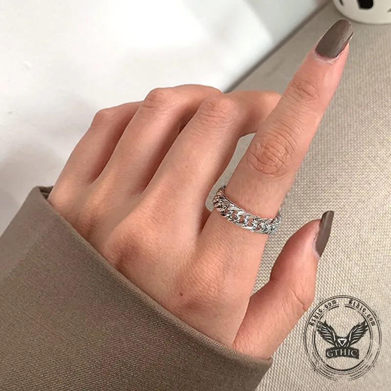 Minimalist Double Weave Chain Stainless Steel Ring sold by GTHIC product image thumbnail 2