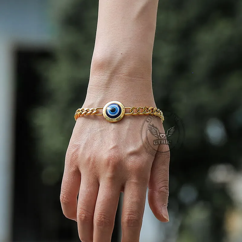 Gold Evil Eye Stainless Steel Bracelet sold by GTHIC product image thumbnail 2