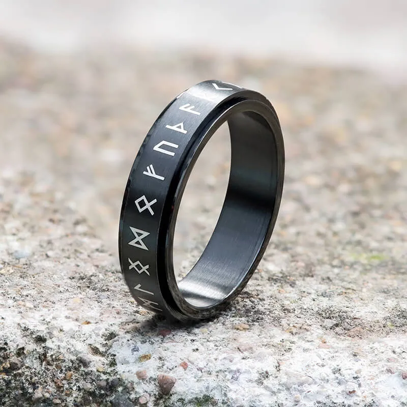 Vegvisir Runes Stainless Steel Spinner Ring sold by GTHIC product image thumbnail 2