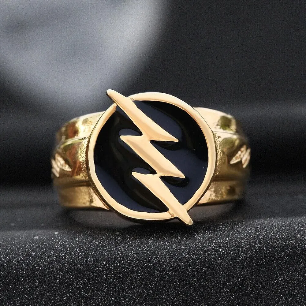 Gold Lightning Stainless Steel Ring sold by GTHIC