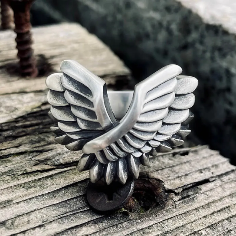Angel Wing Brass Sterling Silver Beast Ring sold by GTHIC
