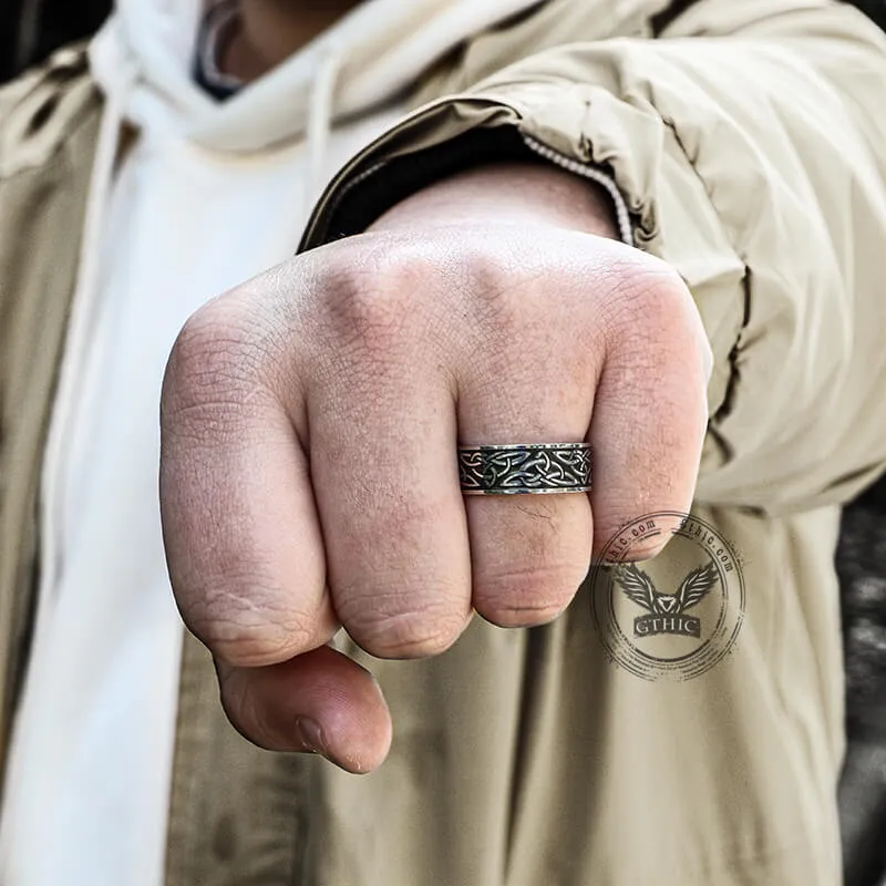 Celtic Triquetra Knot Stainless Steel Viking Ring sold by GTHIC product image thumbnail 2