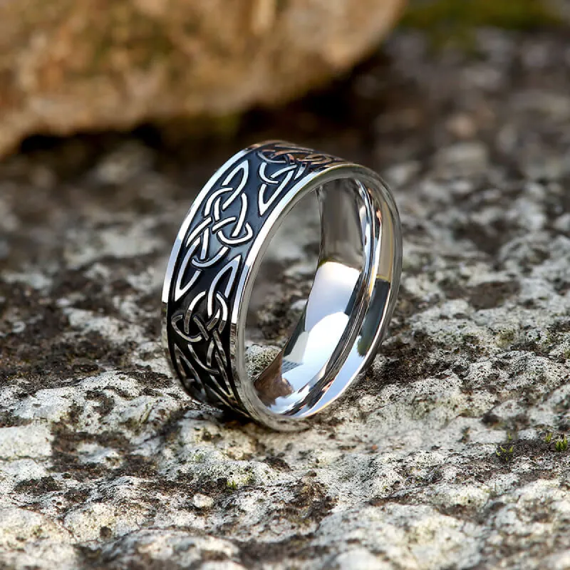 Celtic Triquetra Knot Stainless Steel Viking Ring sold by GTHIC