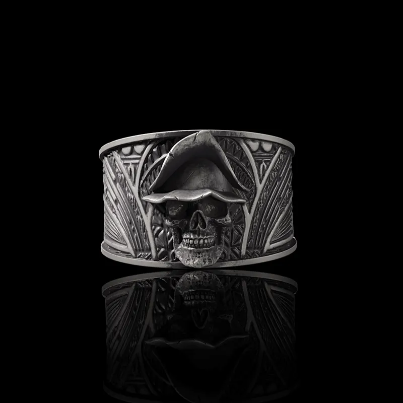 Vintage Hat Skull Sterling Silver Ring sold by GTHIC product image thumbnail 2