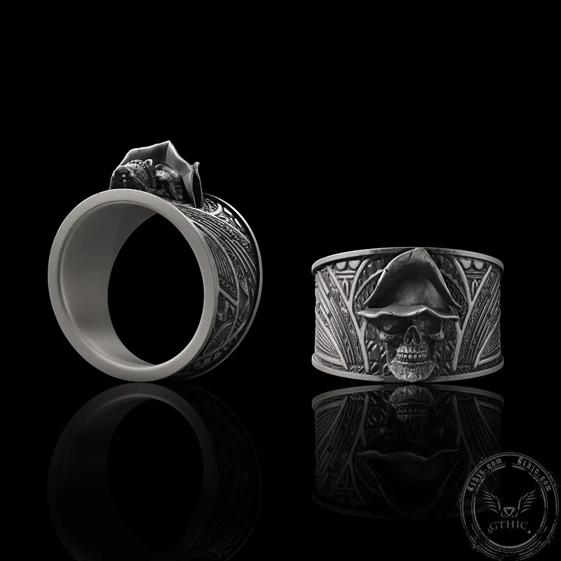 Vintage Hat Skull Sterling Silver Ring sold by GTHIC