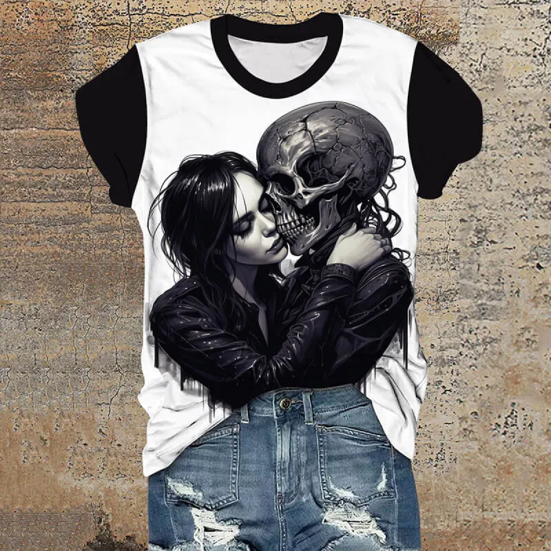 Gothic Love Kiss Short Sleeve T-Shirt sold by GTHIC