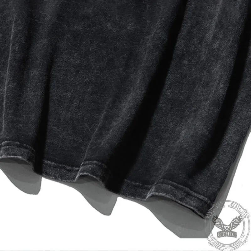 Vintage Washed Viking Totems Ravens T-shirt sold by GTHIC product image thumbnail 5