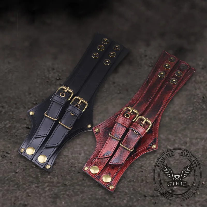 Punk Leather Wristband Bracelet sold by GTHIC product image thumbnail 4