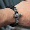 Thor's Hammer Braided Rope Viking Bracelet sold by GTHIC