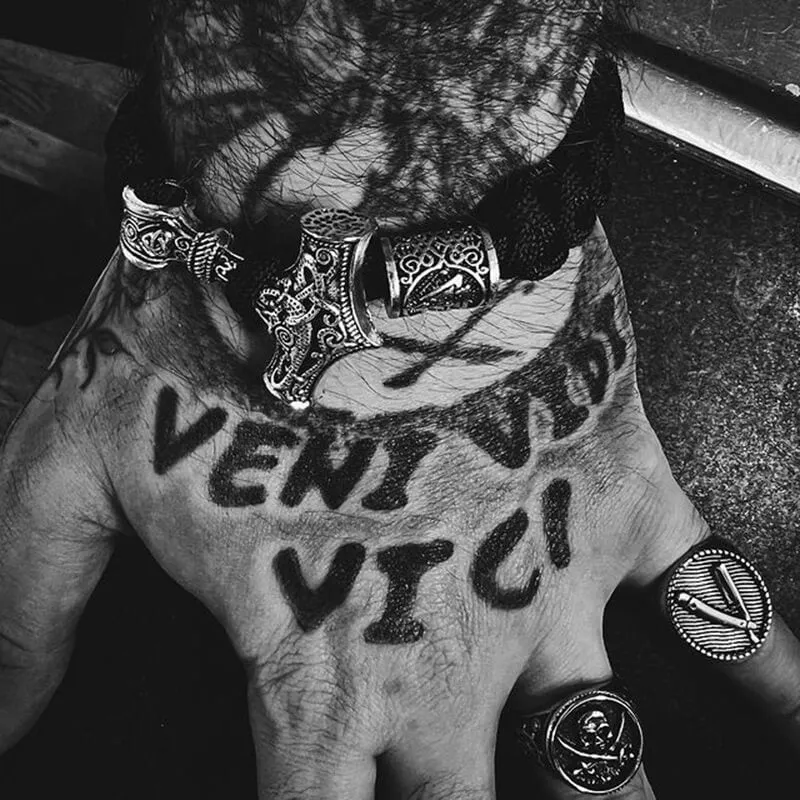 Thor's Hammer Braided Rope Viking Bracelet sold by GTHIC product image thumbnail 2