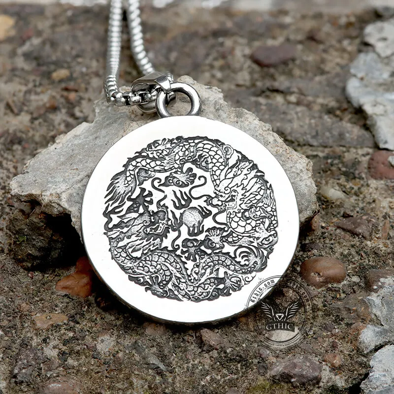 Chinese Dragon Amulet Stainless Steel Pendant sold by GTHIC product image thumbnail 5