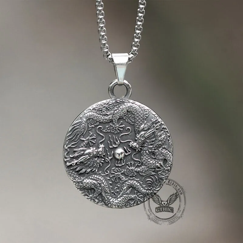 Chinese Dragon Amulet Stainless Steel Pendant sold by GTHIC product image thumbnail 3