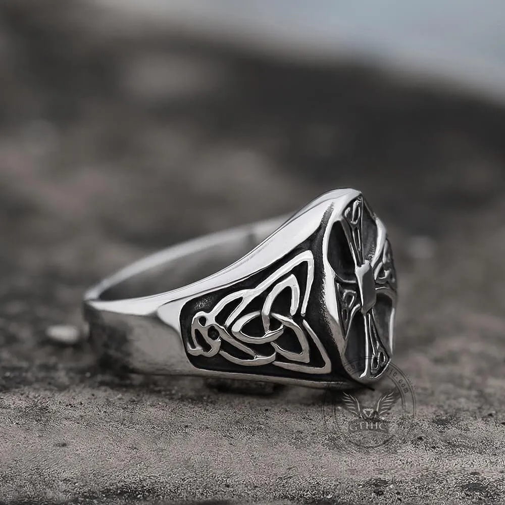 Celtics Knot Cross Stainless Steel Viking Ring sold by GTHIC product image thumbnail 5