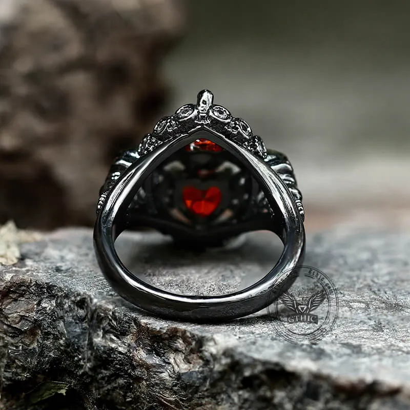Dark Skull Zircon Brass Gothic Ring sold by GTHIC product image thumbnail 5