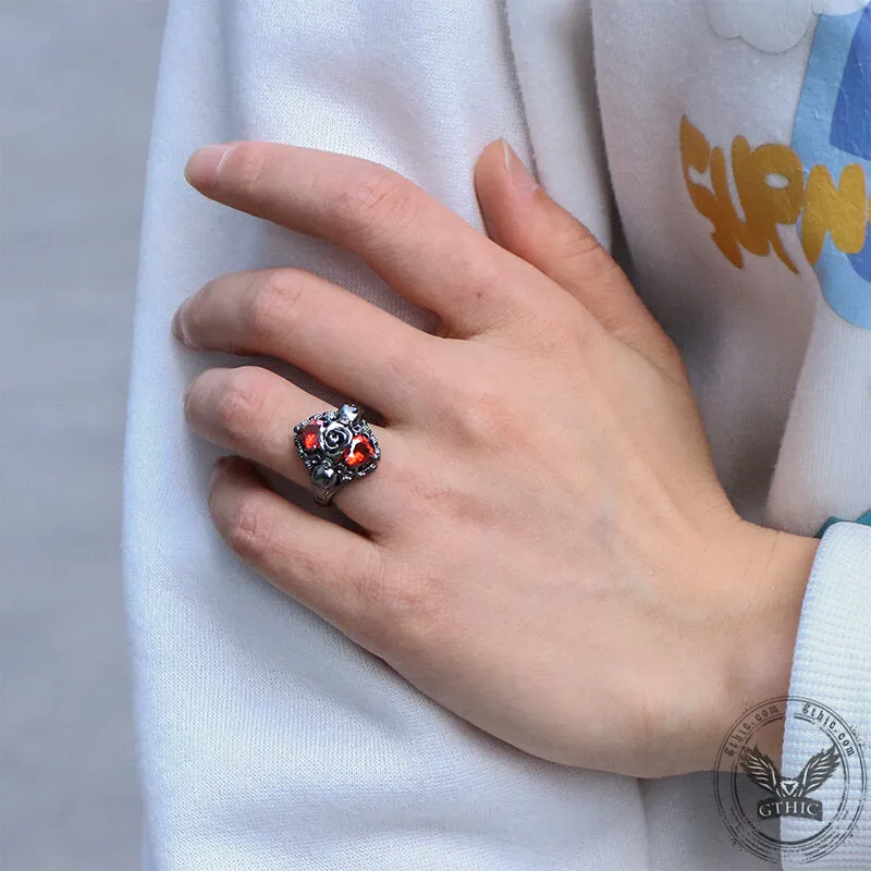 Dark Skull Zircon Brass Gothic Ring sold by GTHIC product image thumbnail 2