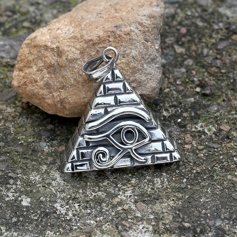 Triangle Pyramid Eye of Ra Stainless Steel Pendant sold by GTHIC product image thumbnail 2