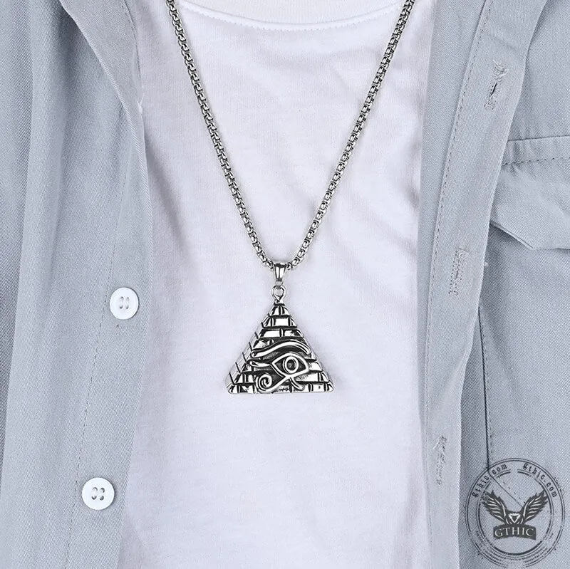Triangle Pyramid Eye of Ra Stainless Steel Pendant sold by GTHIC product image thumbnail 4