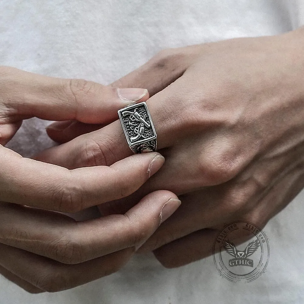 Double Guns Stainless Steel Ring sold by GTHIC product image thumbnail 2