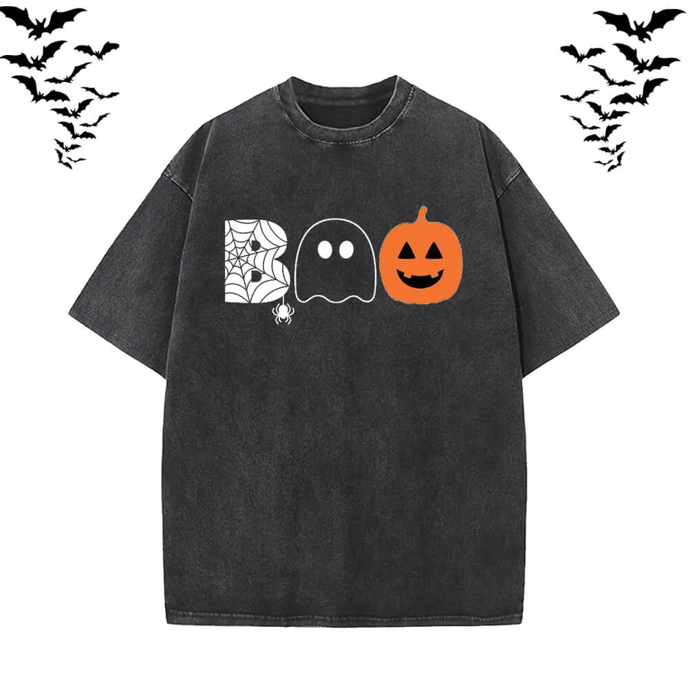 Vintage Washed Bad Ghost Pumpkin T-shirt sold by GTHIC