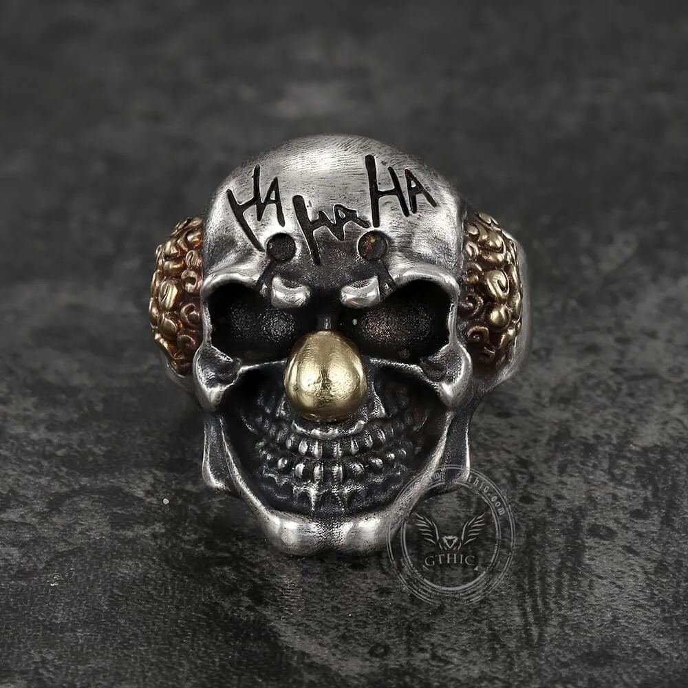 Joker Sterling Silver Skull Ring sold by GTHIC product image thumbnail 3