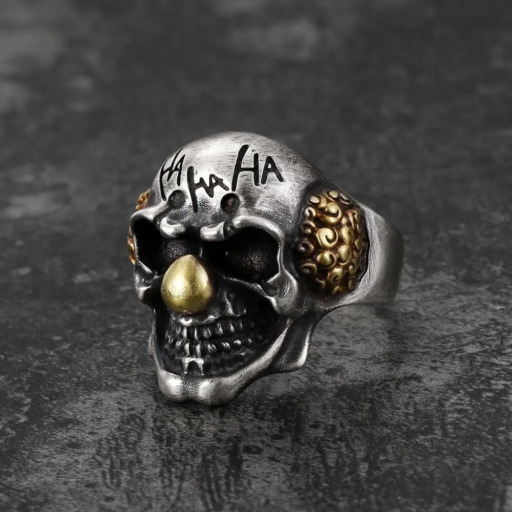 Joker Sterling Silver Skull Ring sold by GTHIC