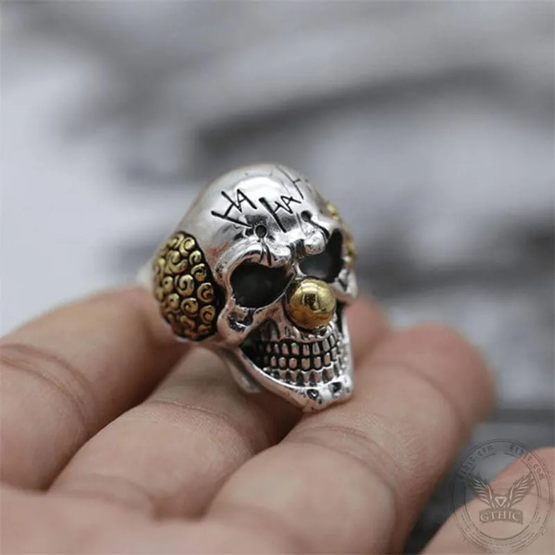 Joker Sterling Silver Skull Ring sold by GTHIC product image thumbnail 4