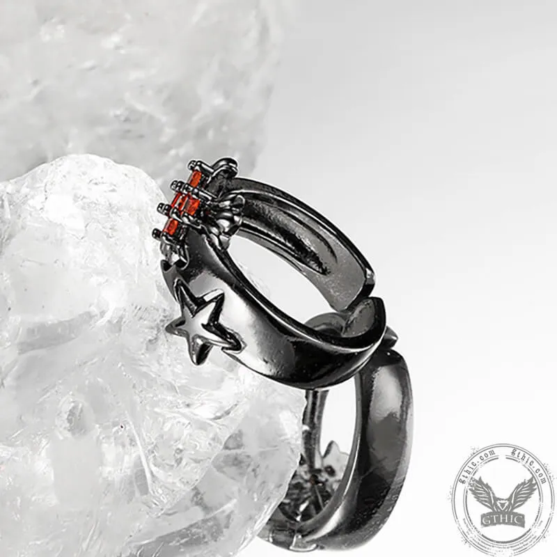 Budded Cross Star Alloy Open Ring sold by GTHIC product image thumbnail 5