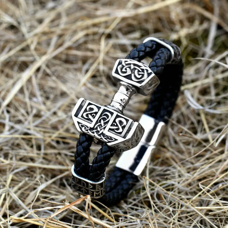 Celtic Hammer Stainless Steel Viking Bracelet sold by GTHIC