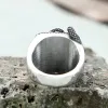 Black Gemstone Snake Stainless Steel Ring sold by GTHIC