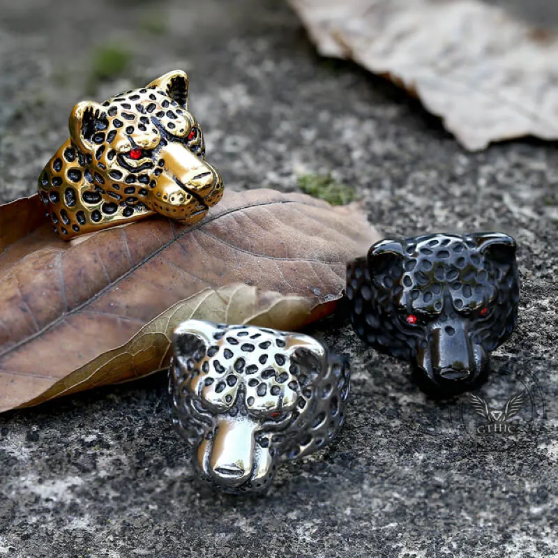 Vintage Leopard Head Stainless Steel Ring sold by GTHIC