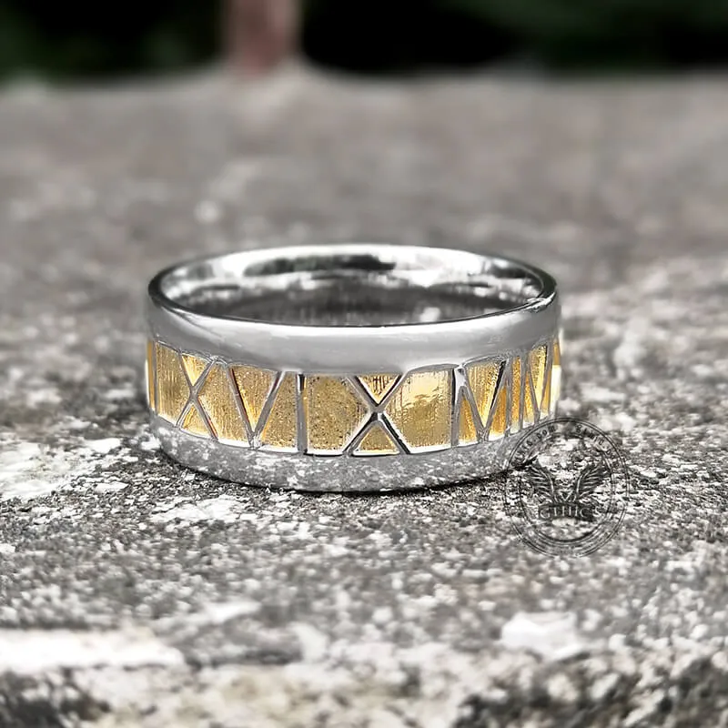 Custom Roman Numerals Sterling Silver Ring sold by GTHIC product image thumbnail 2