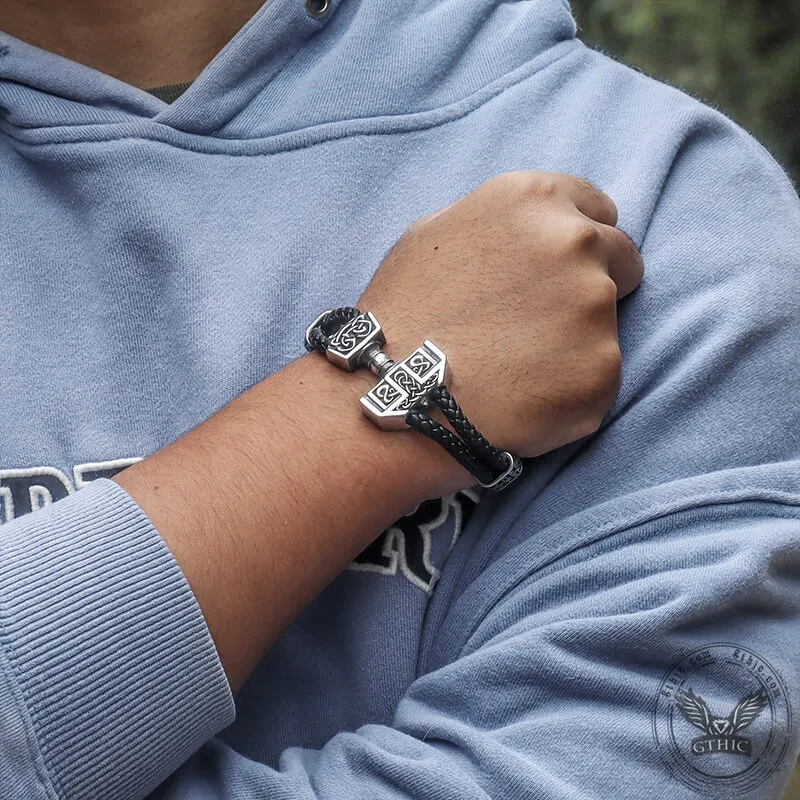 Celtic Hammer Stainless Steel Viking Bracelet sold by GTHIC product image thumbnail 2