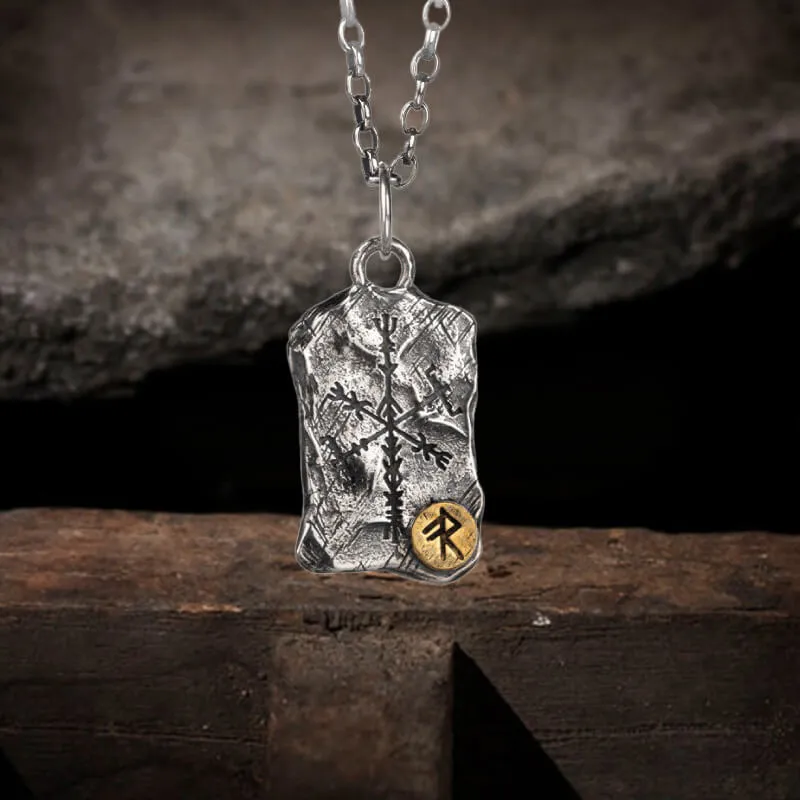 Vintage Runes Vegvisir Sterling Silver Viking Necklace sold by GTHIC product image thumbnail 4