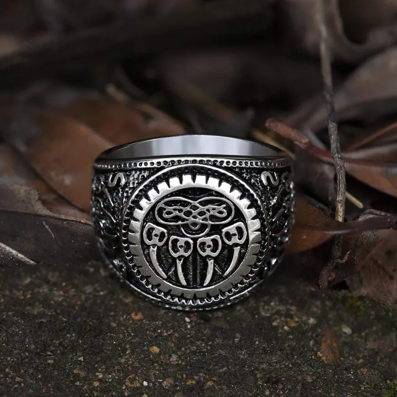 Bear Claw Stainless Steel Viking Ring sold by GTHIC