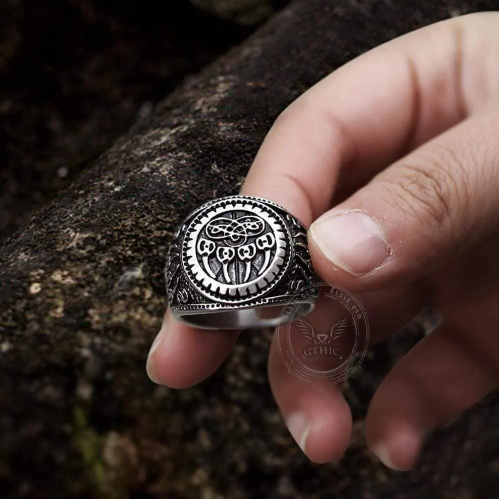 Bear Claw Stainless Steel Viking Ring sold by GTHIC product image thumbnail 4