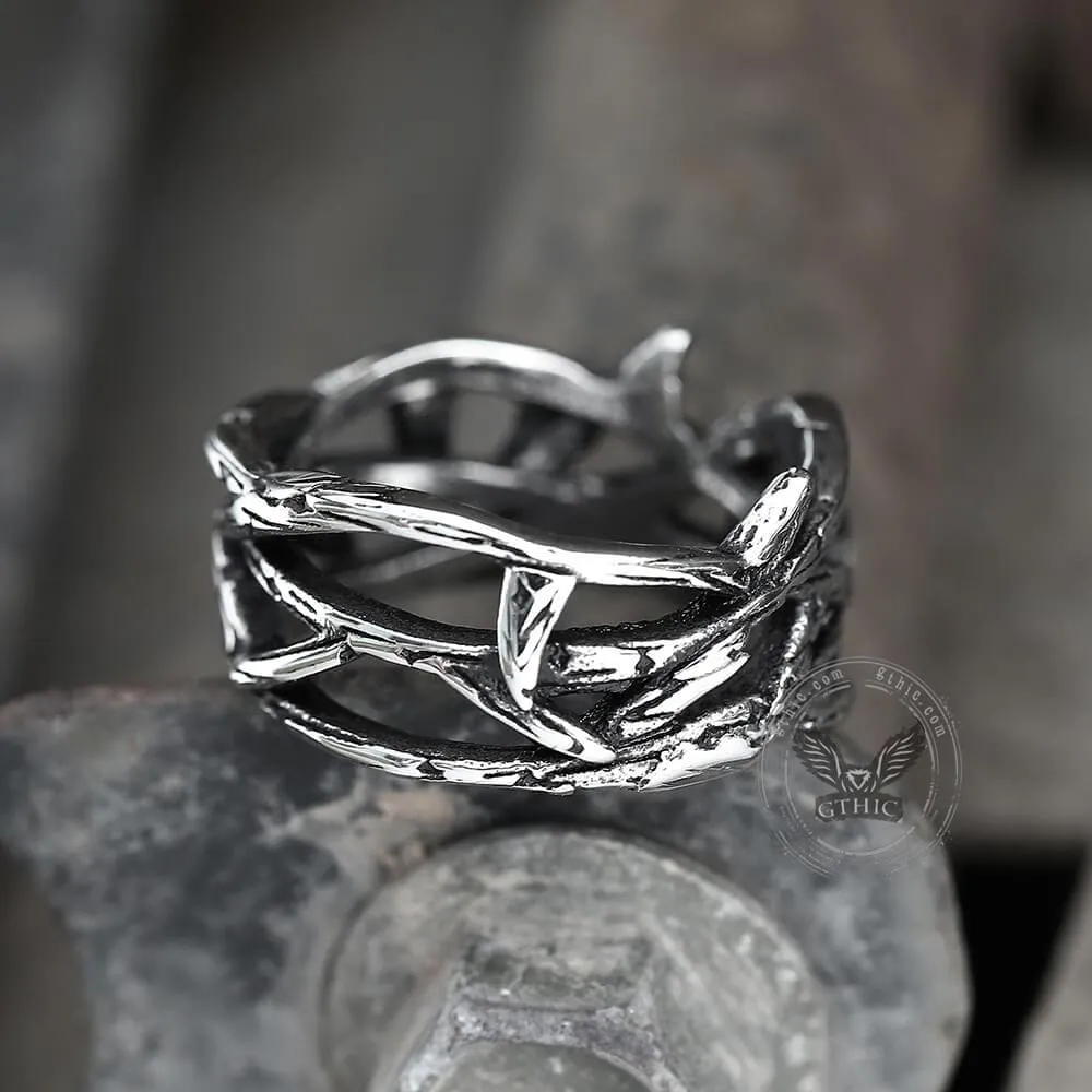 Thistles and Thorns Stainless Steel Ring sold by GTHIC product image thumbnail 5