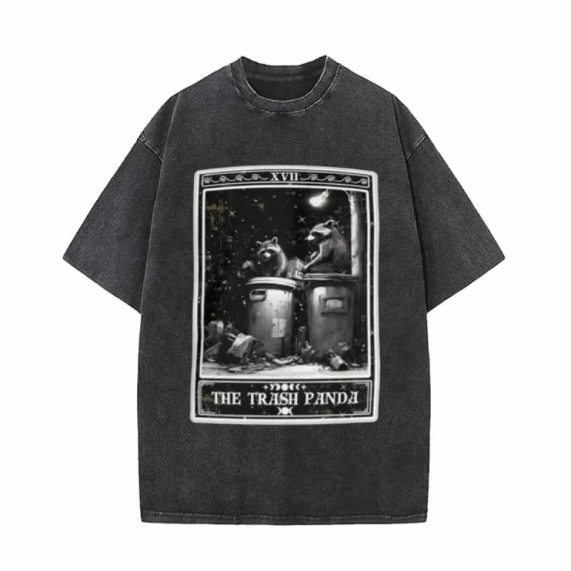 The Trash Panda Tarot Card Vintage Washed T-shirt sold by GTHIC
