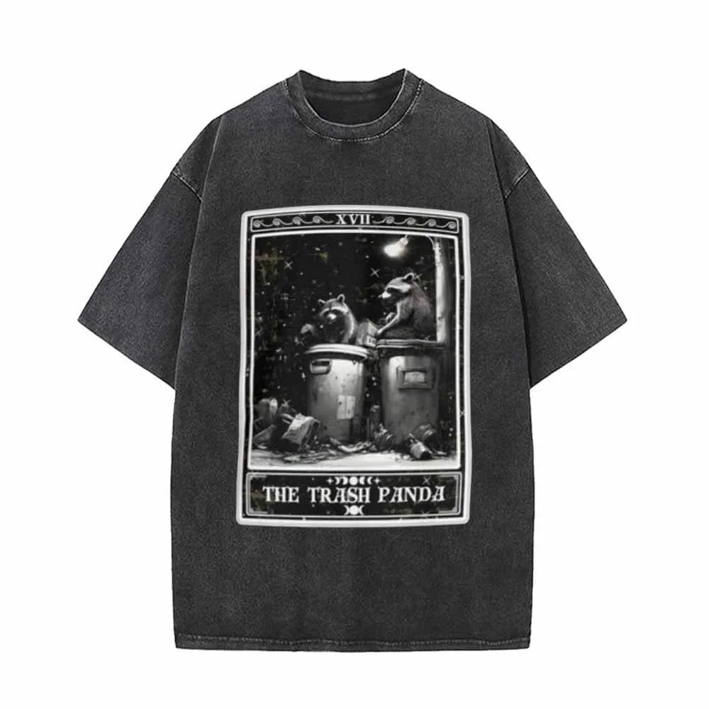 The Trash Panda Tarot Card Vintage Washed T-shirt sold by GTHIC
