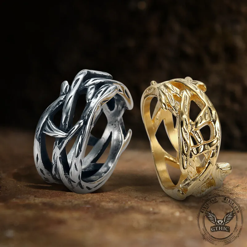 Thistles and Thorns Stainless Steel Ring sold by GTHIC product image thumbnail 4