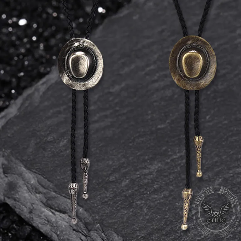 Western Cowboy Hat Design Alloy Bolo Tie sold by GTHIC