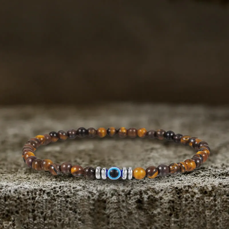 Evil Eye Natural Stone Beaded Bracelet sold by GTHIC product image thumbnail 4
